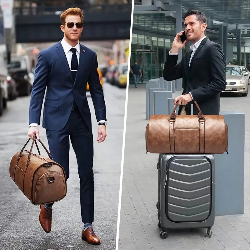 Men's Convertible Waterproof Garment Duffel Bag with Shoe Compartment